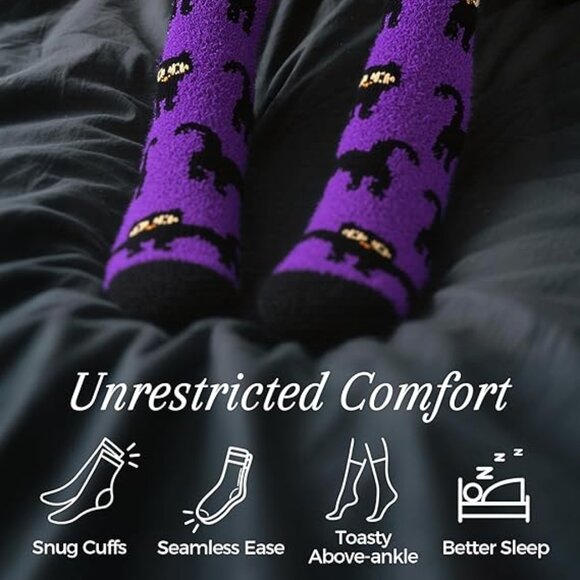 Halloween Women's Winter Fall Thick Fuzzy Socks 3-pair - Picture 2 of 6